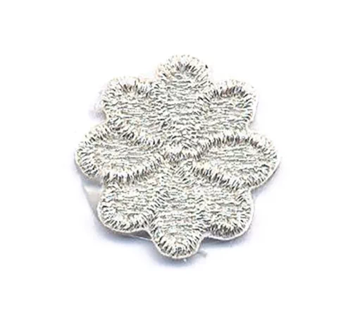 Термоаппликация "Цветок восьмилистник малый", 1,7 х 1,7 см, серебро, арт. 569204.W