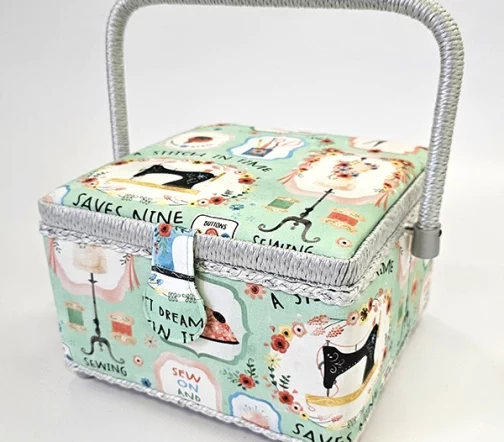 Шкатулка "Шитьё", 20,5 x 20,5 x 13,5 см, 4277-RT-27