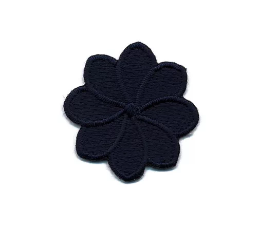 Термоаппликация "Цветок восьмилистник", 3 х 3 см, черно-синий, арт. 569205.B