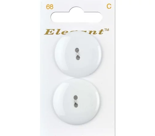 Пуговицы, Elegant, арт. 068 E, 2 отв., 28 мм, пластик, 2 шт.