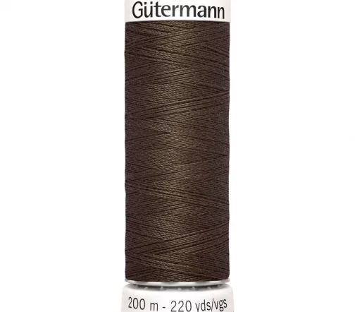 Нить Sew All для всех материалов, 200м, 100% п/э, цвет 222 болотно-торфяной, Gutermann 748277