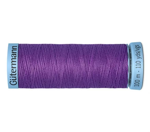 Нить Silk S303 для тонких швов, 100м, 100% шелк, цвет 571 красно-фиолетовый, Gutermann 744590
