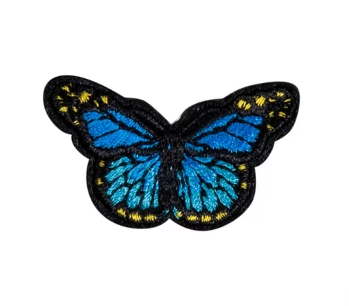Термоаппликация HKM "Бабочка сине-черная малая", 4,2 х 2,6 см