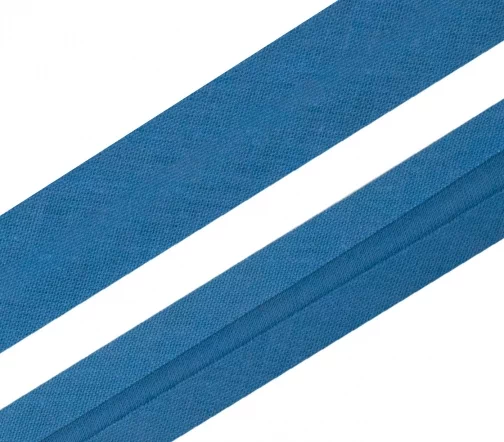 Косая бейка SAFISA, 20мм, хлопок, цвет 070, серо-синий
