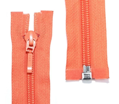 Молния YKK спираль разъёмная, 1 замок, 30см, 5мм, цвет 814, светло-оранжевый