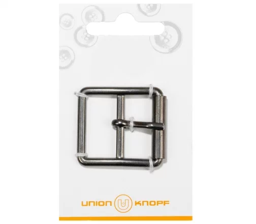 Пряжка Union Knopf, 25 мм, двухщелевая с 1 шпеньком, металл, цвет никель, 201023