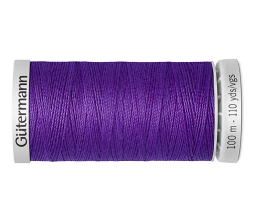 Нить Extra Strong суперкрепкая, 100м, 100% п/э, цвет 392 фиолетовый джинс, Gutermann 724033