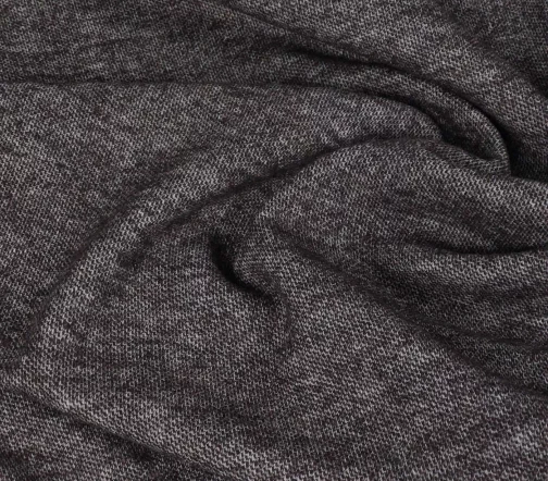 Трикотаж шерстяной, цвет серый меланж, 01067