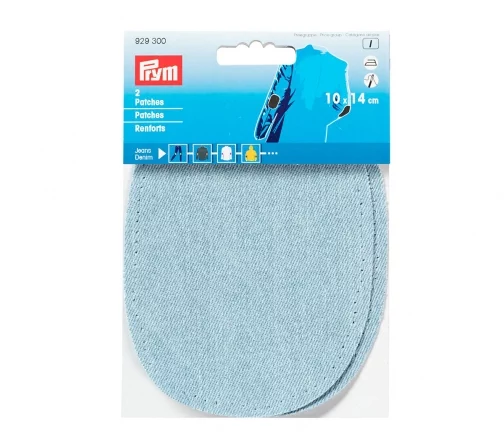 929300 Заплатки термоклеевые джинсовые 10*14см, 2шт, голубой цв. Prym