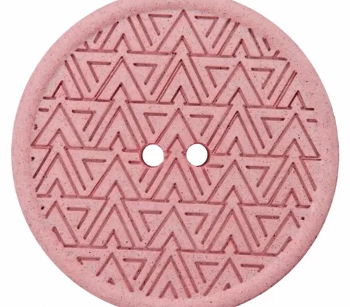 Пуговица, Union Knopf, 2 отв., конопля/пластик, цв.розовый, 28мм, 453503-028-0046