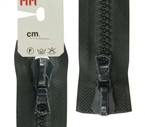 Молния Riri трактор разъёмная, 2 замка, 8мм, 75см, цвет 2818, хвойный