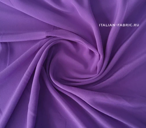 Шелк креповый однотонный, цвет фиолетовый, 01533-2