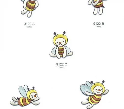 Термоаппликации "Пчелки", 4,5 x 5 см, 5 шт., 569122