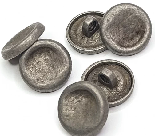 Пуговица DILL, на ножке, металл, цвет состаренное олово, 18 мм