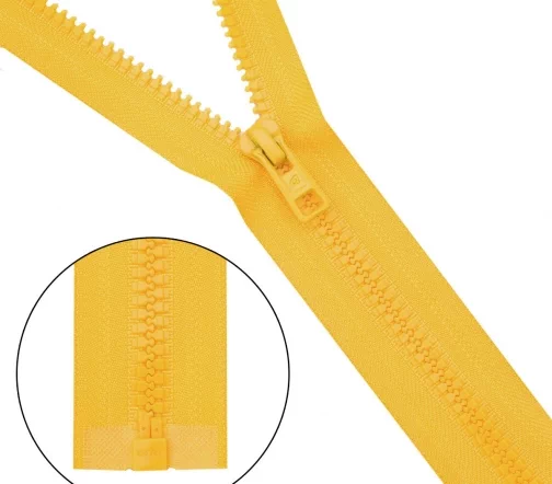 Молния ARTA "трактор" разъем. (1 зам.,Т6) -60см (2076) (A506 желтый), 193-60-A506