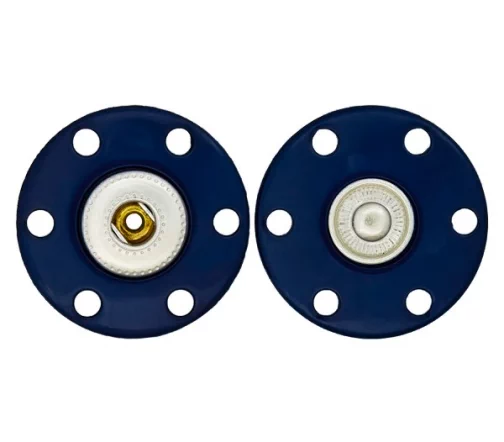 Кнопка пришивная Union Knopf, металл/пластик, цвет синий, 20 мм, 19630-20-66