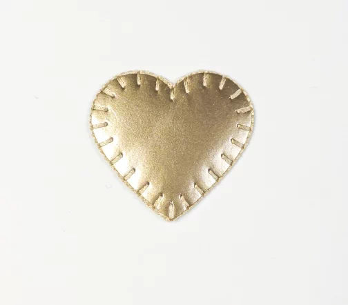 Термоаппликация Marbet "Сердце со шнуровкой", 3,7 х 3,9 см, цвет золотистый, арт. 565316.B