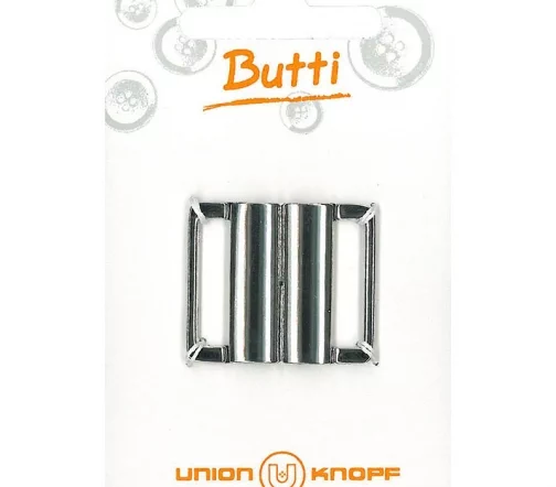 Застежка для бикини, Union Knopf, металл, цвет серебро, 20 мм, арт. 85048