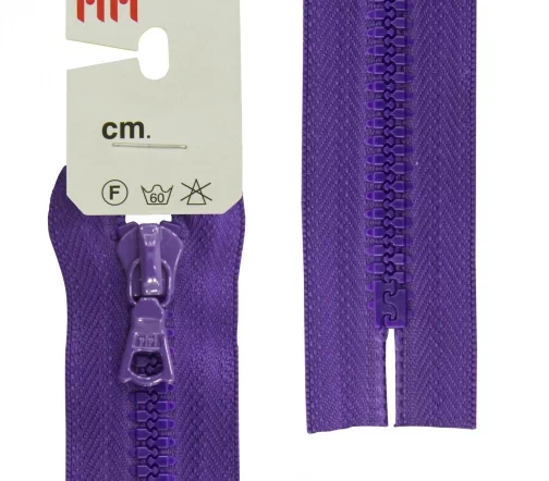 Молния Riri трактор неразъёмная, 1 замок, 6мм, 22см, цвет 2507, ярко-фиолетовый