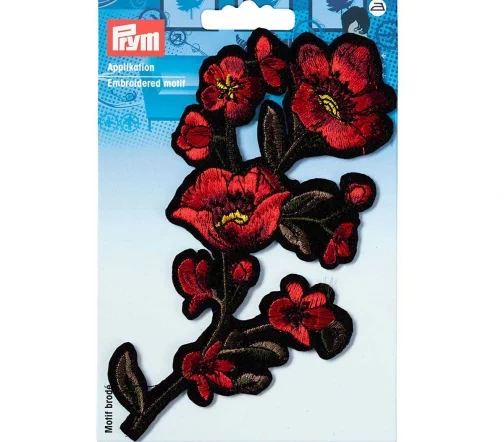 926654 Термоаппликация "Цветочный усик" 8х15,5 см, красный цв., Prym