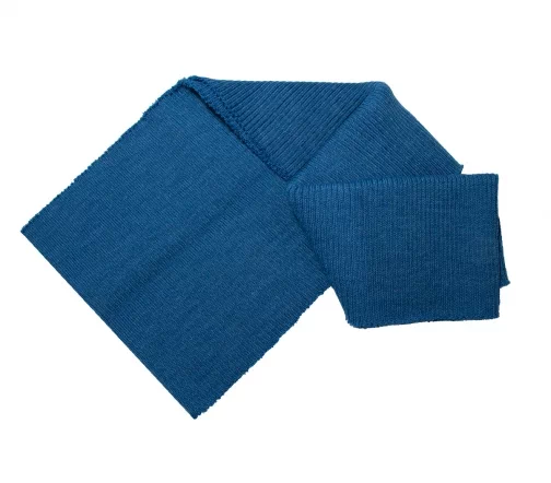 Кромка трикотаж, полушерсть, цвет серо-голубой, 134-128