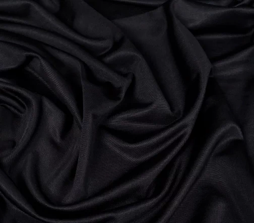 Трикотаж однотонный, цвет черный, 1062033