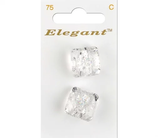 Пуговицы, Elegant, арт. 075 D, на ножке, 22 мм, пластик, 2 шт.