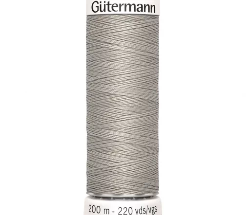 Нить Sew All для всех материалов, 200м, 100% п/э, цвет 118 серый крем, Gutermann 748277