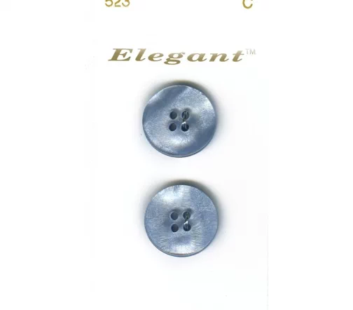 Пуговицы, Elegant, арт. 523 С, 4 отв., 19 мм, пластик, 2 шт.