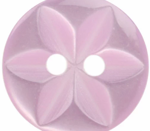 Пуговицы Hemline "Basic", пластик, 2 отв., 18 мм, 6 шт., цвет сиреневый