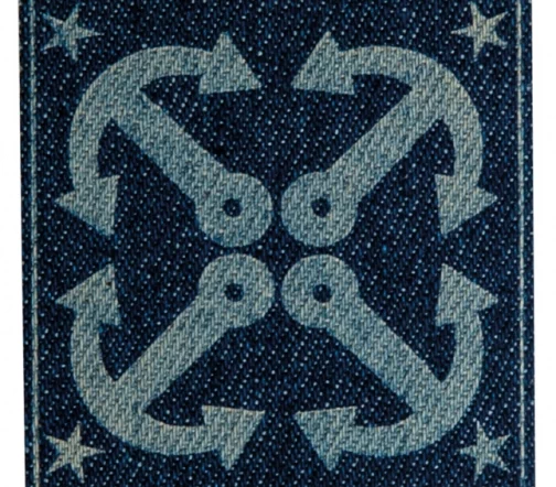 Термоаппликация HKM "Якорь со звездами", 5,2 х 5,1 см, 39425