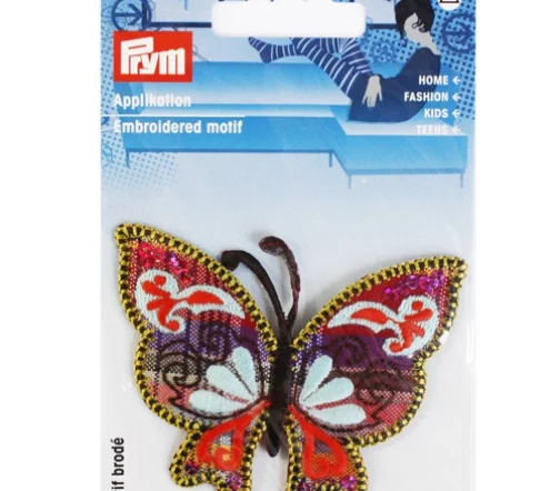 926384 Термоаппликация "Бабочка" 7,5х6 см, лиловый/разноцв.цв., Prym