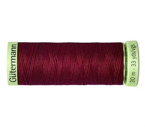 Нить Top Stitch для отстрочки, 30м, 100% п/э, цвет 368 бордо, Gutermann 744506