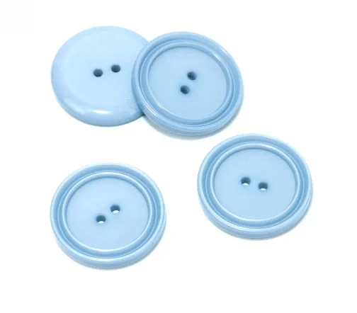Пуговица Union Knopf, 2 отв., пластик, цвет синий, 25 мм