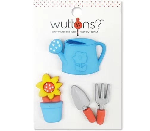 Пуговицы декоративные, Wuttons "Сад", арт 5701, на ножке, нейлон, 4 шт