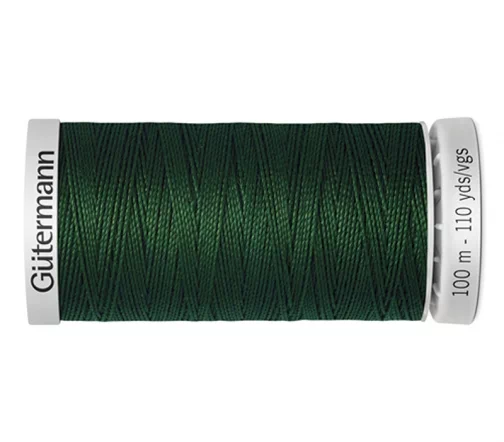 Нить Extra Strong суперкрепкая, 100м, 100% п/э, цвет 707 т.зеленый, Gutermann 724033