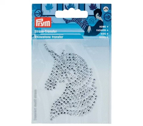 926661 Термостразы "Единорог" 5,2х7,5 см, серебристый цв., Prym