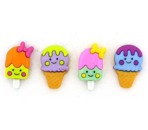 Декоративные пуговицы Dress It Up "Эскимошки", 17х25 мм, 4 шт., 9360