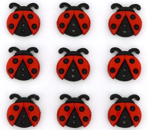 Декоративные пуговицы Dress It Up "Леди Божья Коровка", 1177328