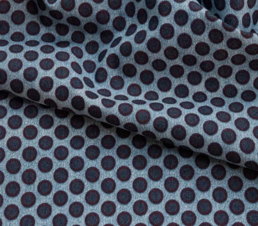 Джинсовая ткань в горох, 00997