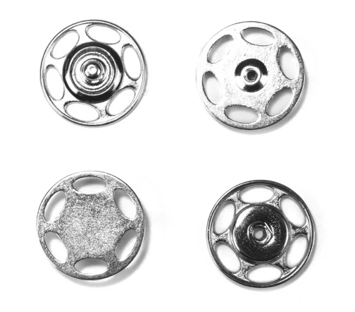 Кнопка пришивная, металл, 18мм, цвет серебро, M881-18-1
