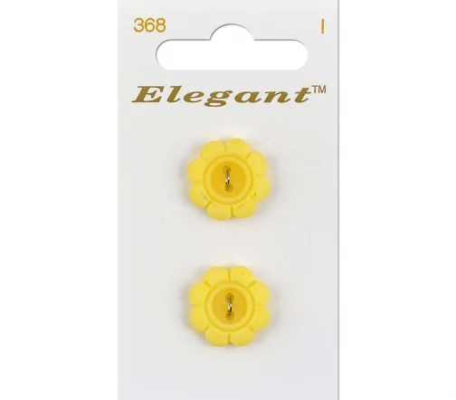 Пуговицы, Elegant, арт. 368 Н, 2 отв., 19 мм, пластик, 2 шт.