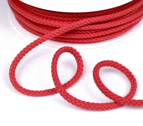 Шнур хлопковый PEGA, цвет красный, 5,3мм