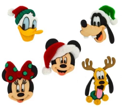 Декоративные пуговицы Dress It Up "Праздничные герои Диснея", 5 шт., 8236