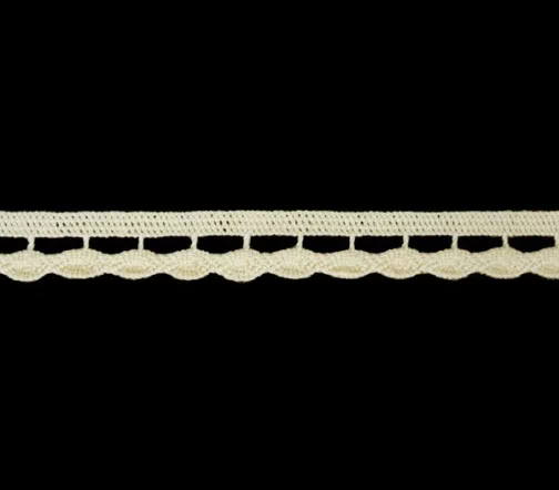 Кружево хлопковое, ширина 10 мм, цвет экрю, C-015