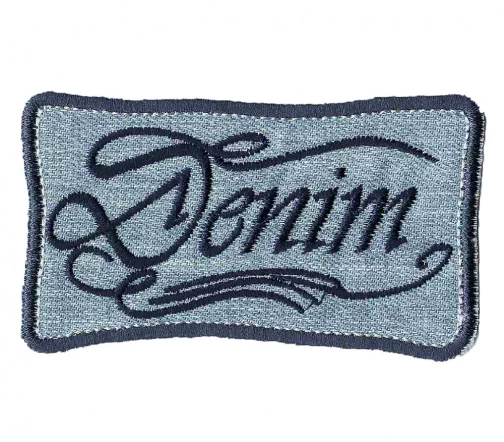 Термоаппликация HKM "Denim", 9 х 5,3 см, цвет голубой