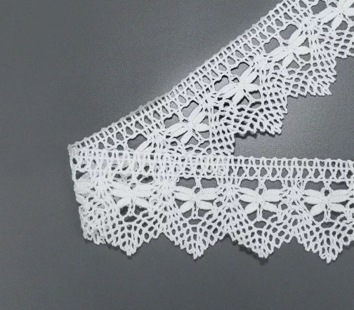 Кружево хлопковое IEMESA, ширина 50 мм, цвет белый