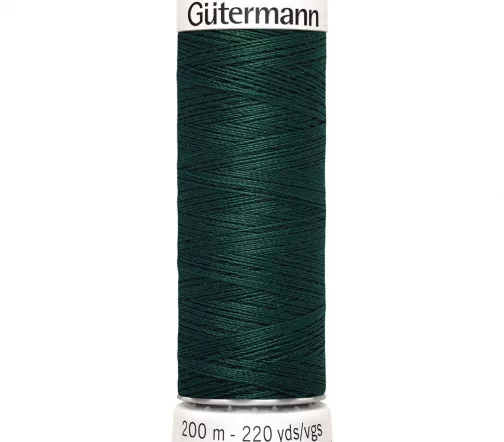 Нить Sew All для всех материалов, 200м, 100% п/э, цвет 018 т.малахит, Gutermann 748277