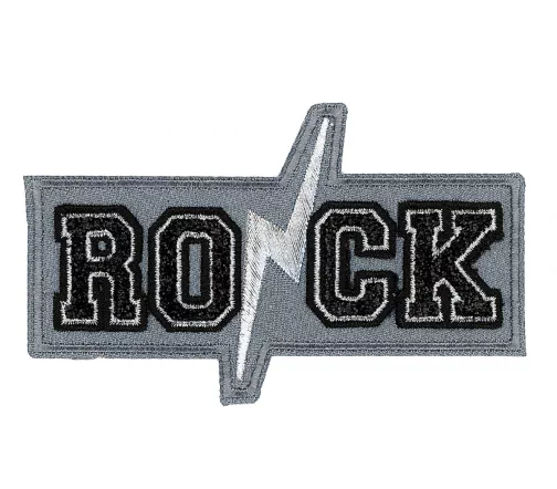 Термоаппликация HKM "ROCK", 10 х 3,3 см, цвет серый, 36054