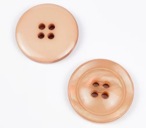 Пуговицы, Union Knopf, 4 отв., пластик, цвет беж. перламутровый, 34 мм
